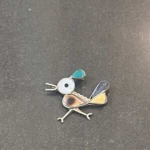 Zuni Colorful Bird vintage pendant